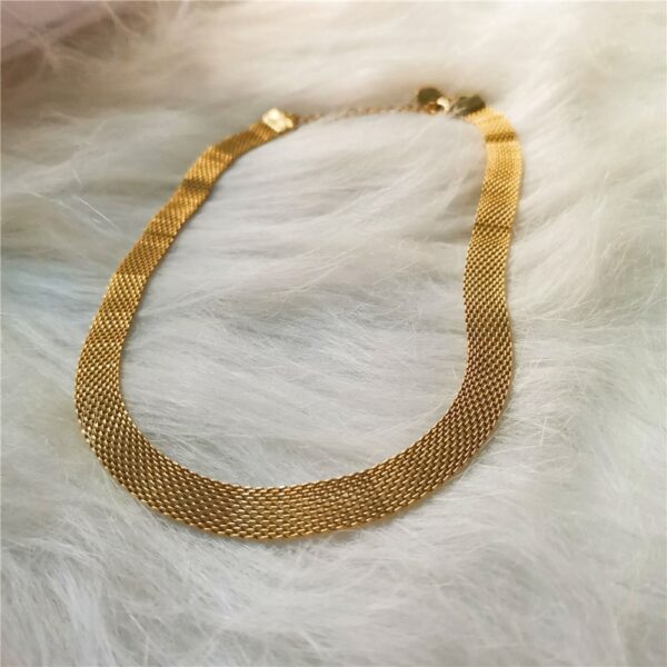 Flat Link Chain Necklace - Image 4