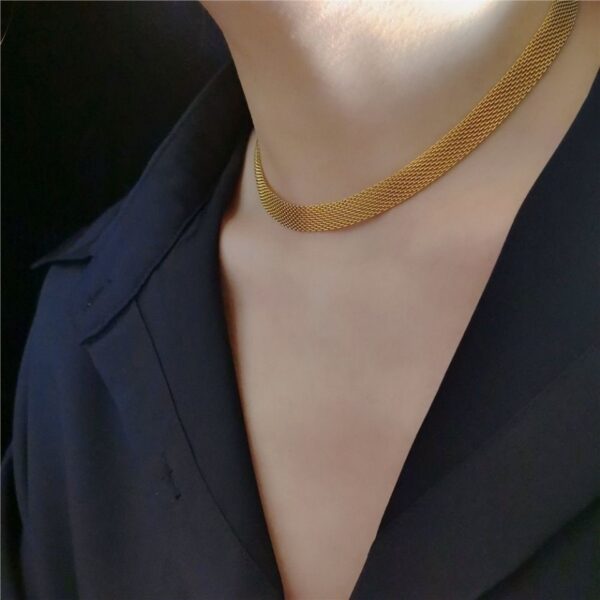 Flat Link Chain Necklace - Image 3