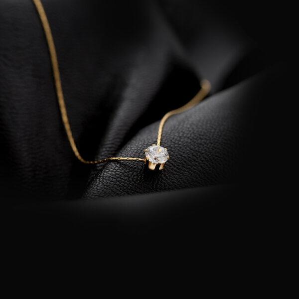 Minimal Solitaire Necklace - Image 4