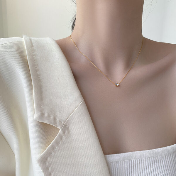 Minimal Solitaire Necklace - Image 3