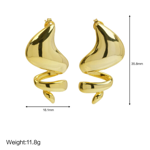 Golden Waves Earring - Image 5