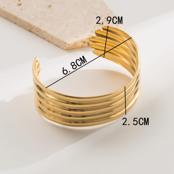 Rippled Cuff Bracelet - Image 3
