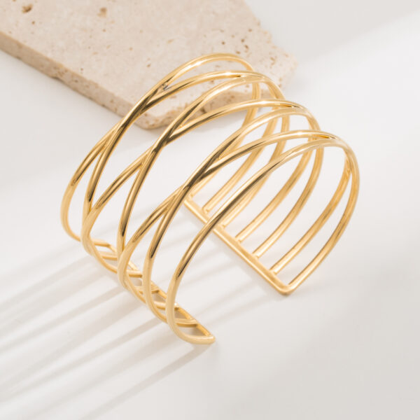 Open Rippled Cuff Bracelet