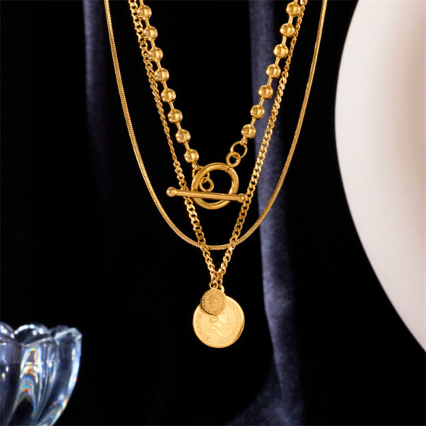 Triple Layered Charm Necklace